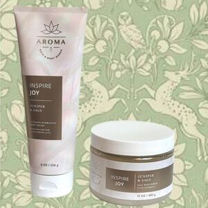INSPIRE JOY Juniper & Sage Body Cream Salt Scrub Bath & Body Works Aromatherapy